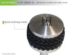 Load image into Gallery viewer, DV8 Offroad D-JP-180032-BL 5-Speed Shift Knob; Silver for Select Jeep Wrangler