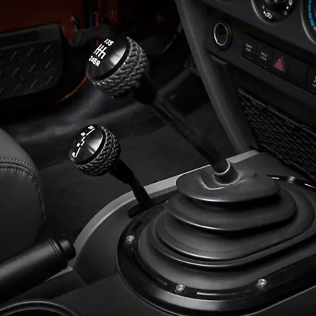 DV8 Offroad D-JP-181112-BK 6-Speed Shift Knob; Black for Select Jeep Wrangler, Jeep Wrangler JK