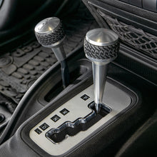 Load image into Gallery viewer, DV8 Offroad D-JP-181113-BL Auto Trans Shift Knob; Silver for Select Jeep Wrangler, Jeep Wrangler JK