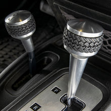 Load image into Gallery viewer, DV8 Offroad D-JP-181113-BL Auto Trans Shift Knob; Silver for Select Jeep Wrangler, Jeep Wrangler JK