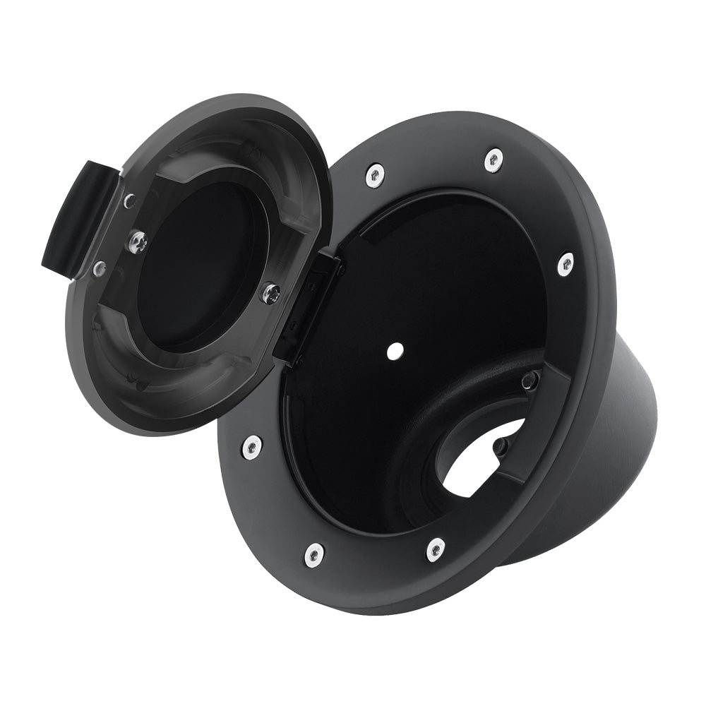 DV8 Offroad D-JP-190004-BLK Fuel Door Assembly; Blk/Slvr for Select Jeep Wrangler, Jeep Wrangler JK