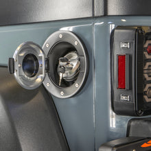 Load image into Gallery viewer, DV8 Offroad D-JP-190004-BLK Fuel Door Assembly; Blk/Slvr for Select Jeep Wrangler, Jeep Wrangler JK