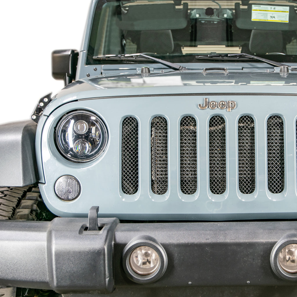 DV8 Offroad D-JP-190010-BK Mesh Grill; 1 Piece; Black for Select Jeep Wrangler, Jeep Wrangler JK