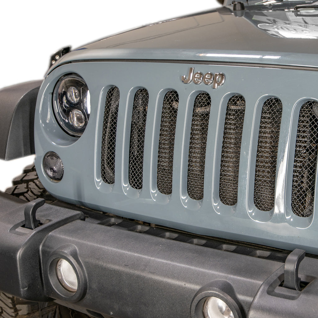 DV8 Offroad D-JP-190010-BK Mesh Grill; 1 Piece; Black for Select Jeep Wrangler, Jeep Wrangler JK