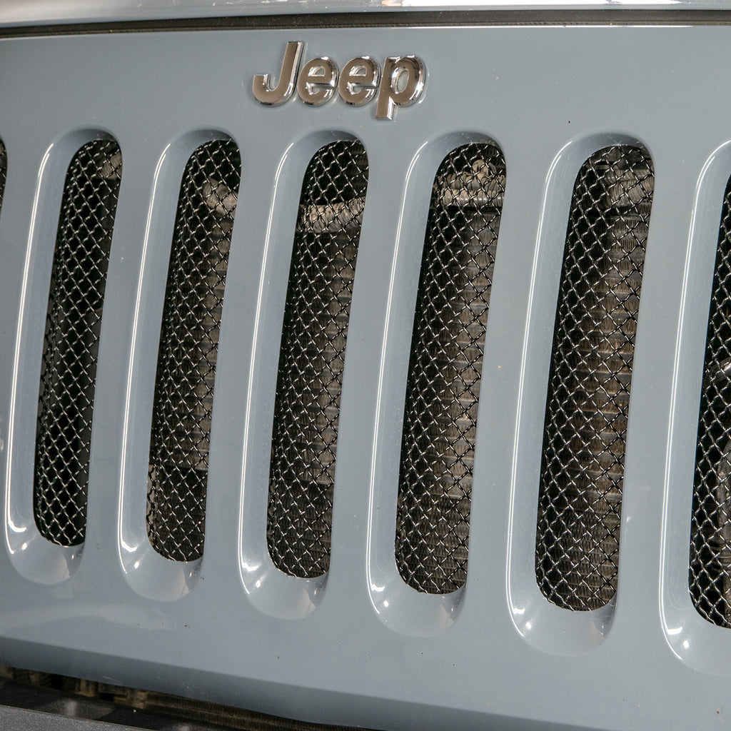 DV8 Offroad D-JP-190010-BK Mesh Grill; 1 Piece; Black for Select Jeep Wrangler, Jeep Wrangler JK