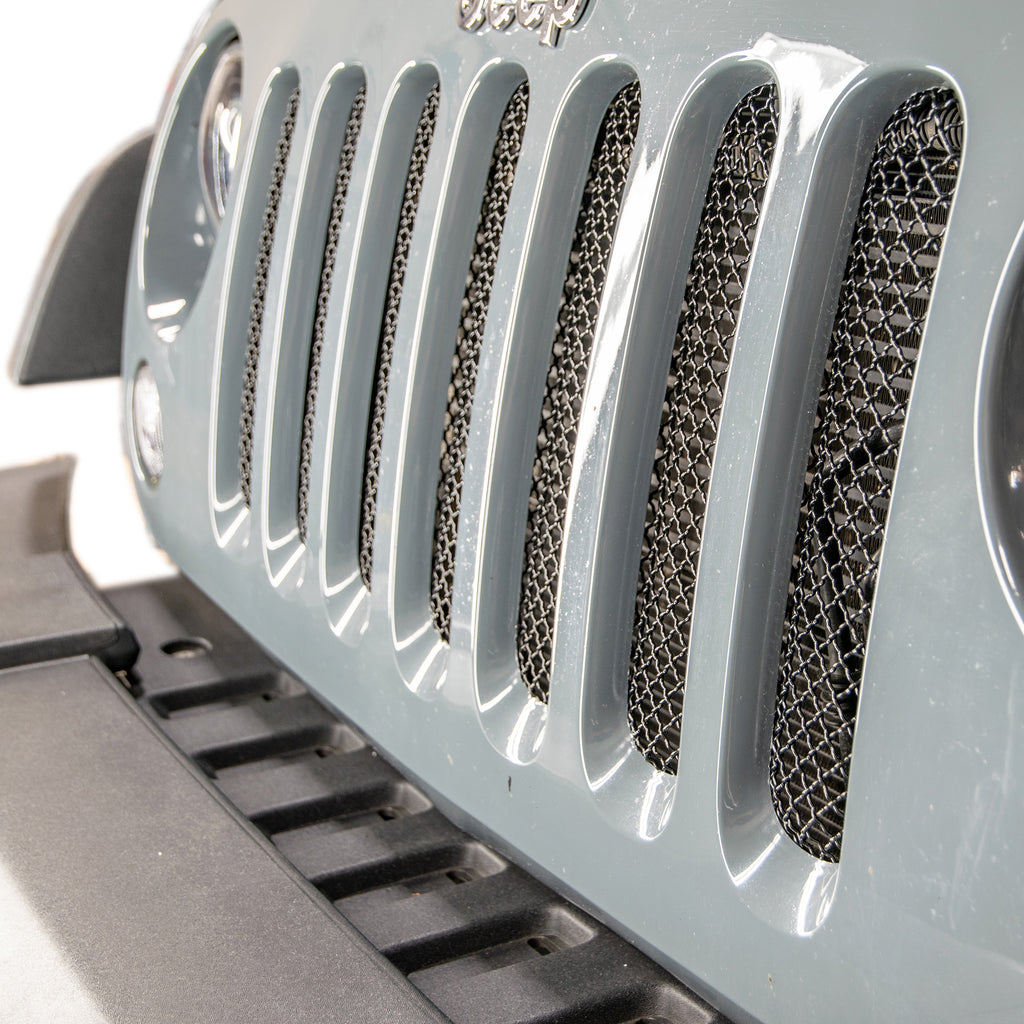 DV8 Offroad D-JP-190010-BK Mesh Grill; 1 Piece; Black for Select Jeep Wrangler, Jeep Wrangler JK
