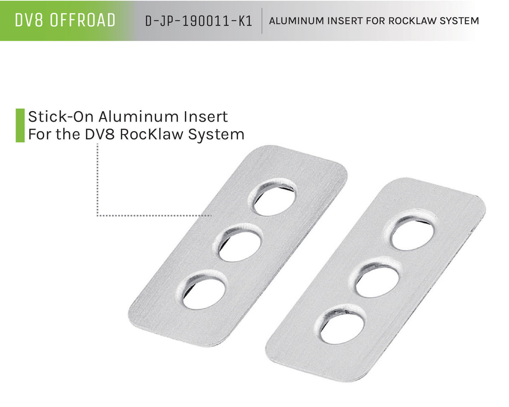 DV8 Offroad D-JP-190011-K1 Aluminum Insert for DV8 Rocklaw System for Select Jeep Wrangler, Jeep Wrangler JK