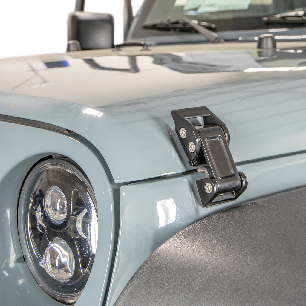 DV8 Offroad D-JP-190011-K Rocklaw Hood Catch System; Pair for Select Jeep Wrangler, Jeep Wrangler JK