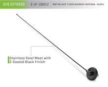 Load image into Gallery viewer, DV8 Offroad D-JP-190012 Replacement Antenna; Black for Select Jeep Wrangler