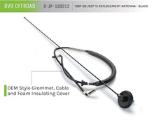 Load image into Gallery viewer, DV8 Offroad D-JP-190012 Replacement Antenna; Black for Select Jeep Wrangler
