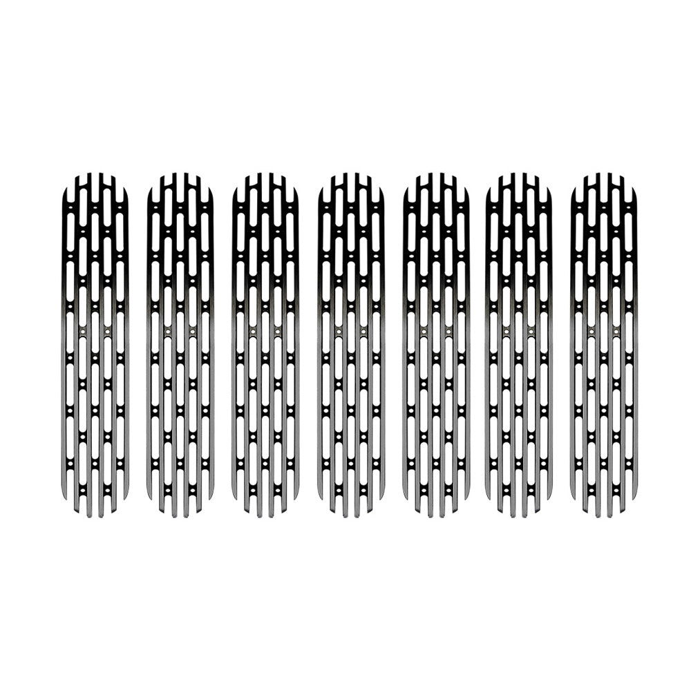 DV8 Offroad D-JP-190018-BLACK Grill Inserts; Black; 7-Pieces for Select Jeep Wrangler
