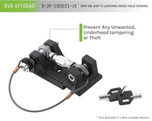 Load image into Gallery viewer, DV8 Offroad D-JP-190021-LK Locking Hood Hold Down; Pair for Select Jeep Wrangler