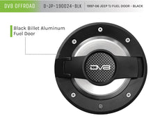 Load image into Gallery viewer, DV8 Offroad D-JP-190024-BLK Fuel Door; Black for Select Jeep Wrangler