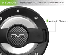Load image into Gallery viewer, DV8 Offroad D-JP-190024-BLK Fuel Door; Black for Select Jeep Wrangler