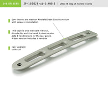 Load image into Gallery viewer, DV8 Offroad D-JP-190026-AL-3 Silver Slot Door Handle Insert; 3-Pieces for Select Jeep Wrangler, Jeep Wrangler JK