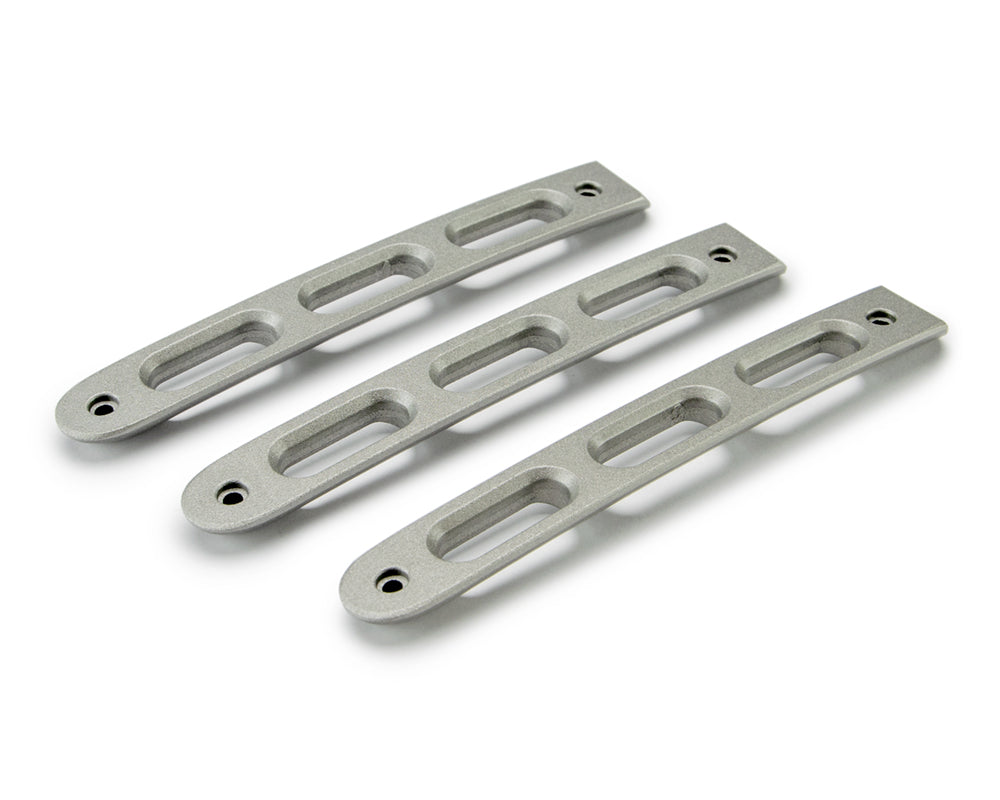 DV8 Offroad D-JP-190026-AL-3 Silver Slot Door Handle Insert; 3-Pieces for Select Jeep Wrangler, Jeep Wrangler JK