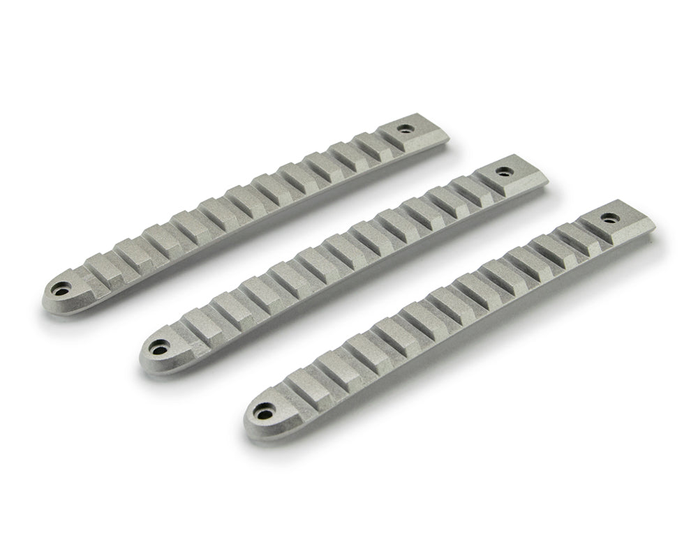 DV8 Offroad D-JP-190028-AL-3 Silver Rail Door Handle Insert; 3-Pieces for Select Jeep Wrangler, Jeep Wrangler JK