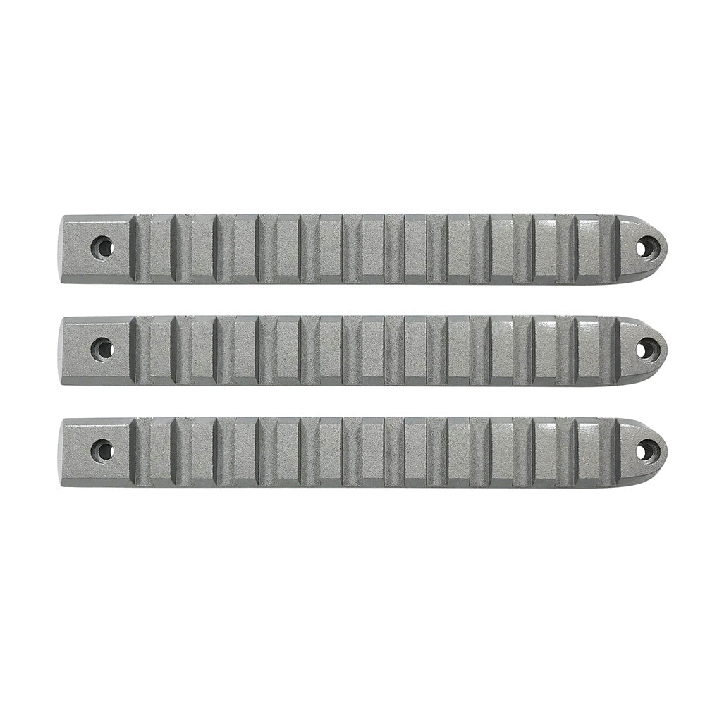 DV8 Offroad D-JP-190028-AL-3 Silver Rail Door Handle Insert; 3-Pieces for Select Jeep Wrangler, Jeep Wrangler JK