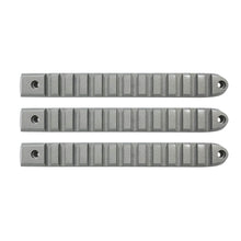 Load image into Gallery viewer, DV8 Offroad D-JP-190028-AL-3 Silver Rail Door Handle Insert; 3-Pieces for Select Jeep Wrangler, Jeep Wrangler JK