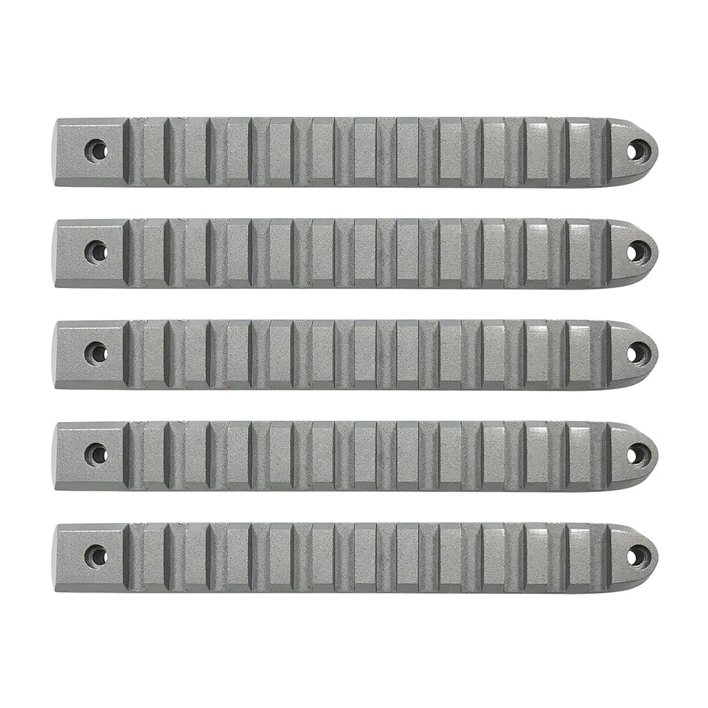 DV8 Offroad D-JP-190028-AL-5 Silver Rail Door Handle Insert; 5-Pieces for Select Jeep Wrangler, Jeep Wrangler JK