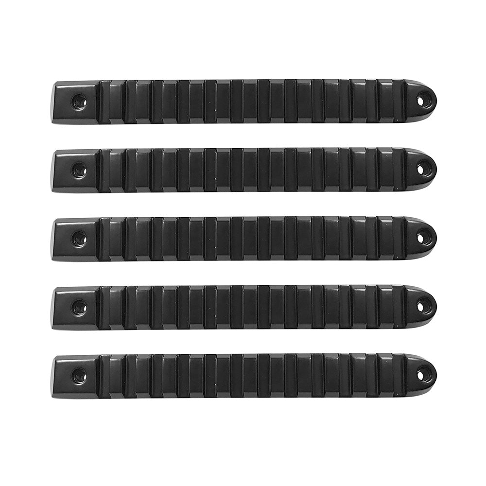 DV8 Offroad D-JP-190028-BK-5 Black Rail Door Handle Insert; 5-Pieces for Select Jeep Wrangler, Jeep Wrangler JK
