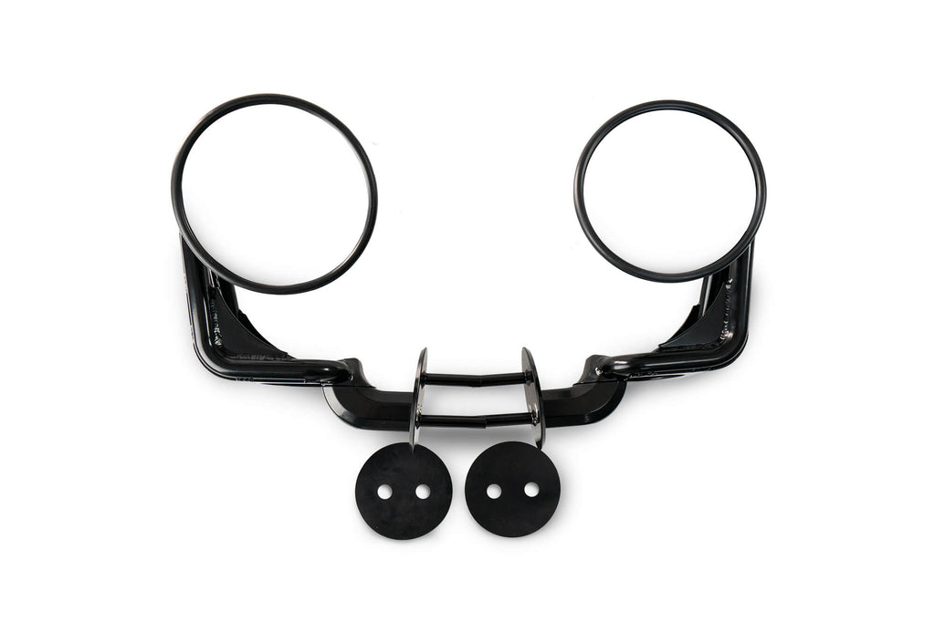 DV8 Offroad D-JP-190050-B Tubular Mirrors; Black for Select Jeep Wrangler, Jeep Wrangler JK
