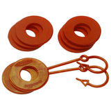 Daystar International KU70061AG D Ring Isolator Washer Locker Kit 2 Locking Washers and 6 Non-Locking Washers Orange Daystar