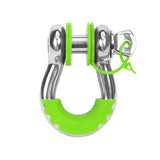 Daystar International KU70060FG D Ring Isolator With Lock Washer Kit 6 Washers 2 Locking Washers 2 Isolators Fluorescent Green Daystar