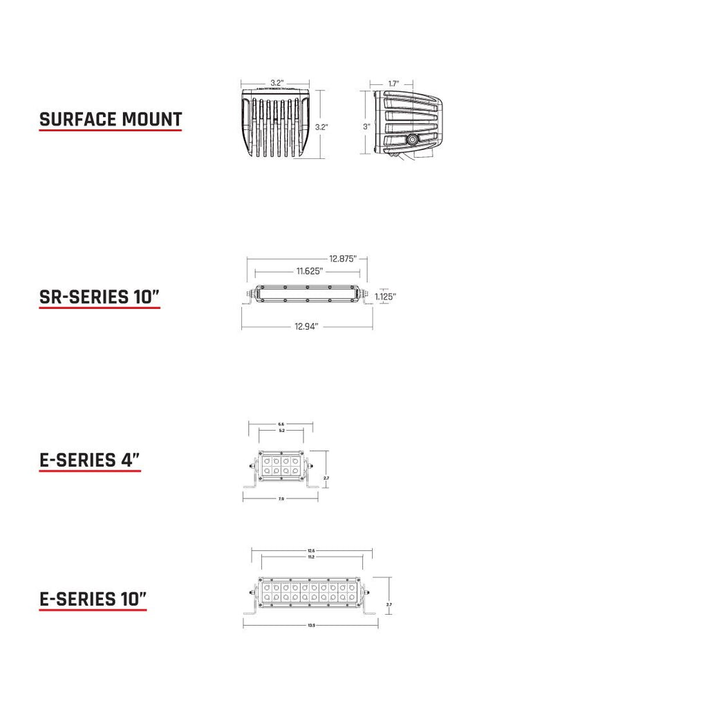 D-Series-Pro-Led-Light,-Driving-Optic,-Infrared,-Surface-Mount,-Pair
