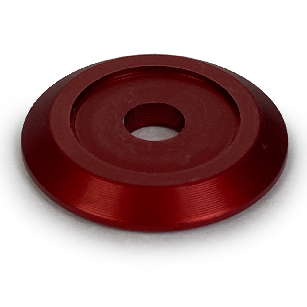 DIRT DEFENDER RACING PRODUCTS 3010 Body Washer Red Alum (50pk) Anodized