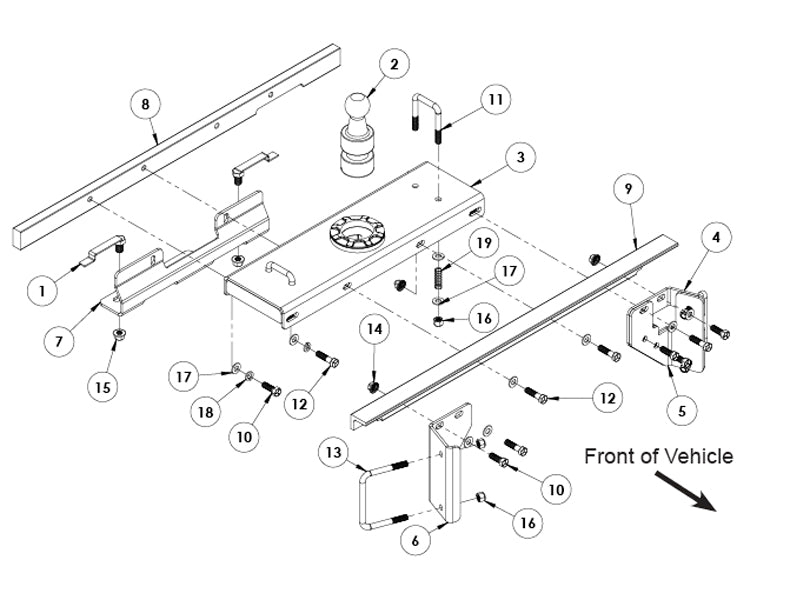 Blue Ox DH2100 Gooseneck Hitch for Select Dodge Ram 1500, Ram