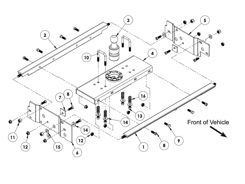 Blue Ox DH2200 Gooseneck Hitch for Select Ford F-150, Ford F-250 Super Duty, Ford F-350 Super Duty, Ford F-450 Super Duty