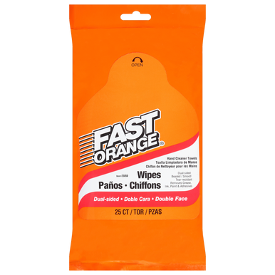 Fast Orange 25050 Hand Cleaner Wipes, 25-Wipes