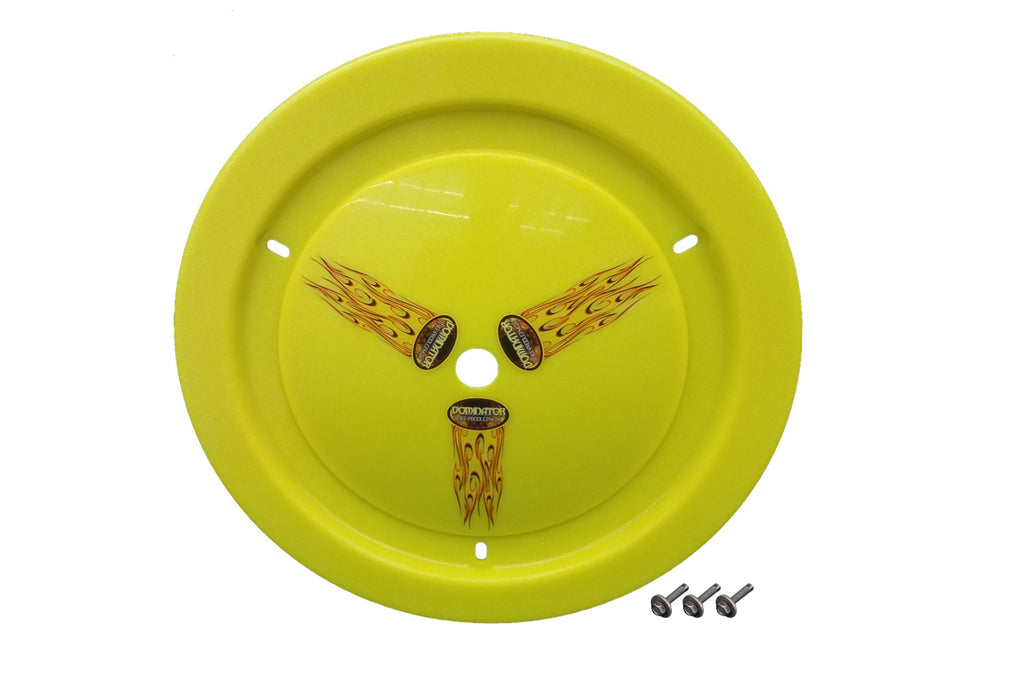 DOMINATOR RACE PRODUCTS 1006-B-FYE Wheel Cover Bolt-On Fluo Yellow Real Style