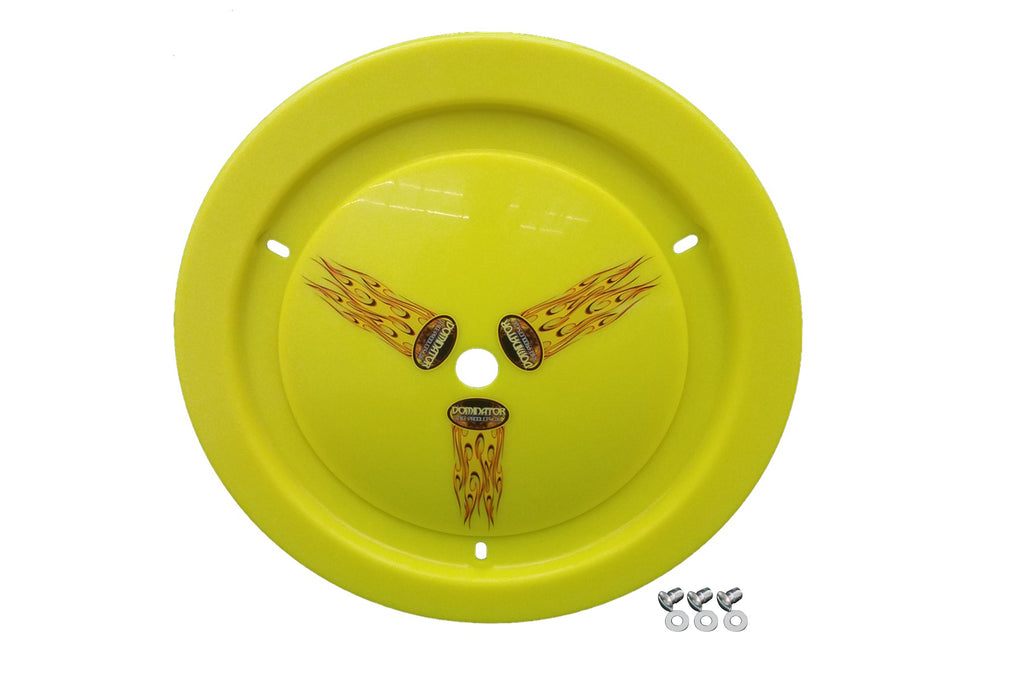 DOMINATOR RACE PRODUCTS 1006-D-FYE Wheel Cover Dzus-On Fluo Yellow Real Style