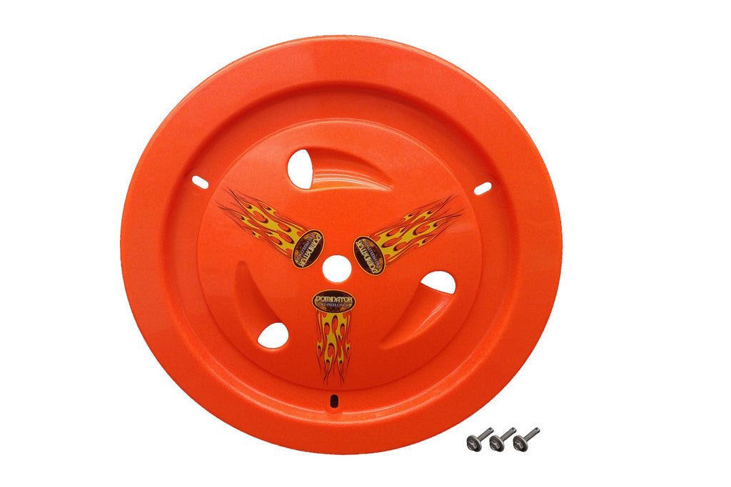 DOMINATOR RACE PRODUCTS 1007-B-FOR Wheel Cover Bolt-On Fluo Orange Real Style