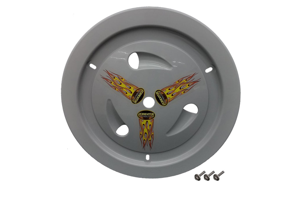 DOMINATOR RACE PRODUCTS 1007-B-GRY Wheel Cover Bolt-On Gray Real Style