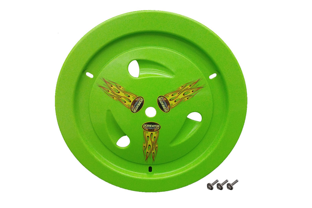 DOMINATOR RACE PRODUCTS 1007-B-XG Wheel Cover Bolt-On Xtr Green Real Style