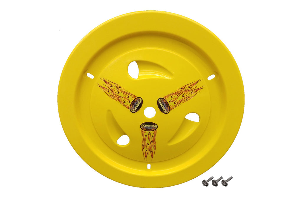 DOMINATOR RACE PRODUCTS 1007-B-YE Wheel Cover Bolt-On Yellow Real Style