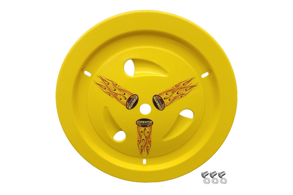 DOMINATOR RACE PRODUCTS 1007-D-YE Wheel Cover Dzus-On Yellow Real Style