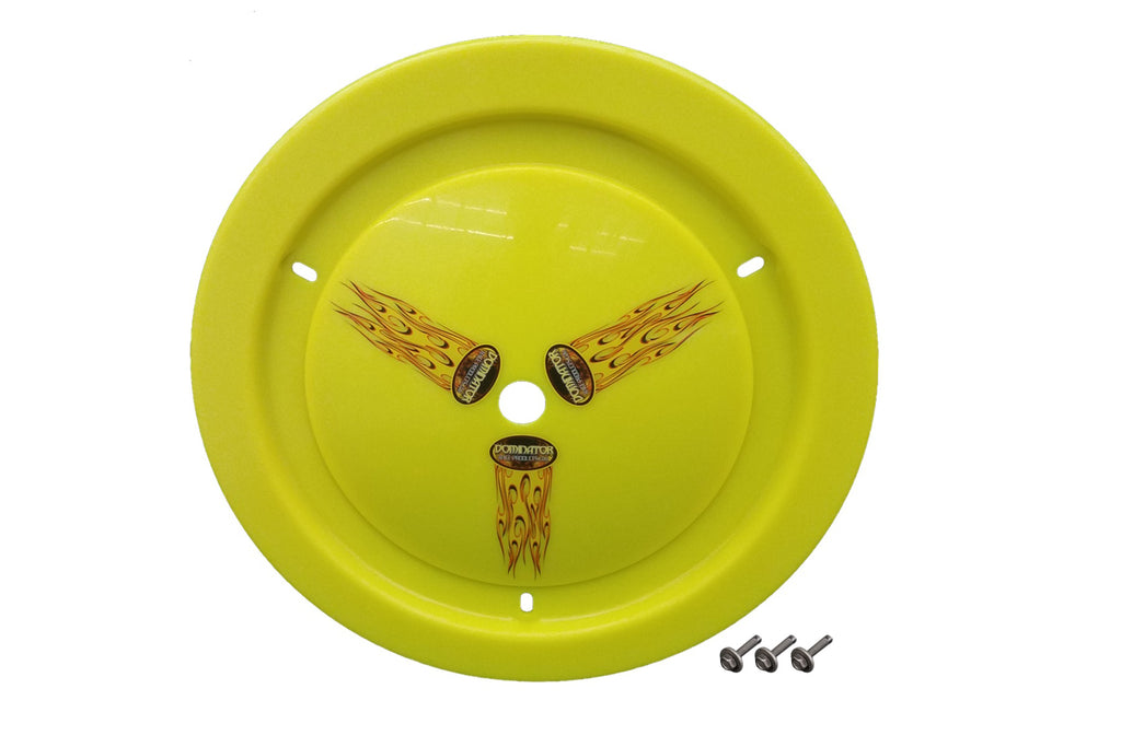 DOMINATOR RACE PRODUCTS 1012-B-FYE Wheel Cover Bolt-On Fluo Yellow