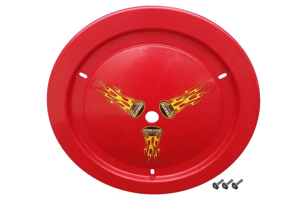 DOMINATOR RACE PRODUCTS 1012-B-RD Wheel Cover Bolt-On Red