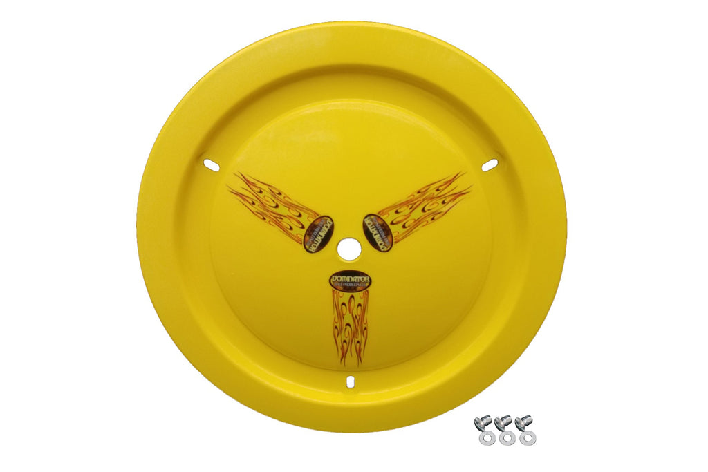 DOMINATOR RACE PRODUCTS 1012-D-YE Wheel Cover Dzus-On Yellow