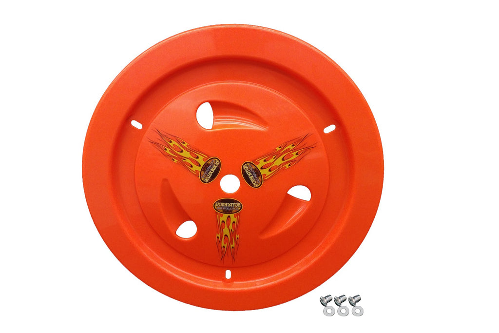 DOMINATOR RACE PRODUCTS 1013-B-FOR Wheel Cover Bolt-On Fluo Orange
