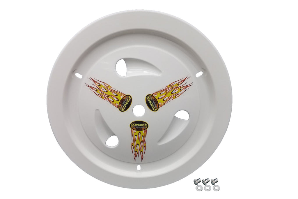 DOMINATOR RACE PRODUCTS 1013-D-WH Wheel Cover Dzus-On White
