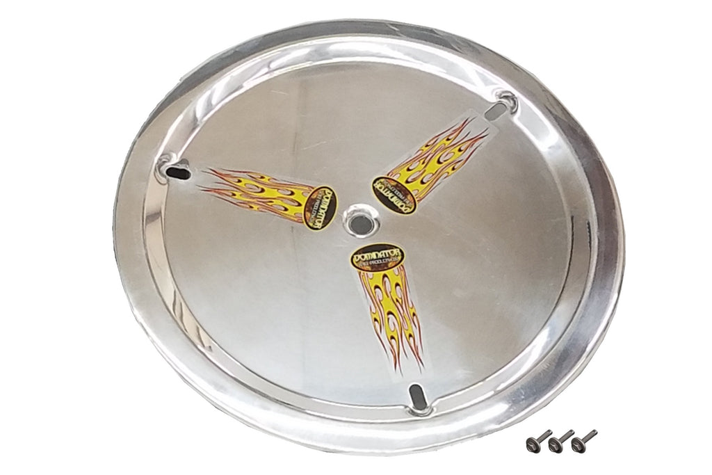 DOMINATOR RACE PRODUCTS 1030-B-POL Wheel Cover Aluminum Bolt-On 15in Polished