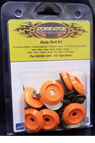 DOMINATOR RACE PRODUCTS 1200-B-OR Body Bolt Kit Orange Hex Head