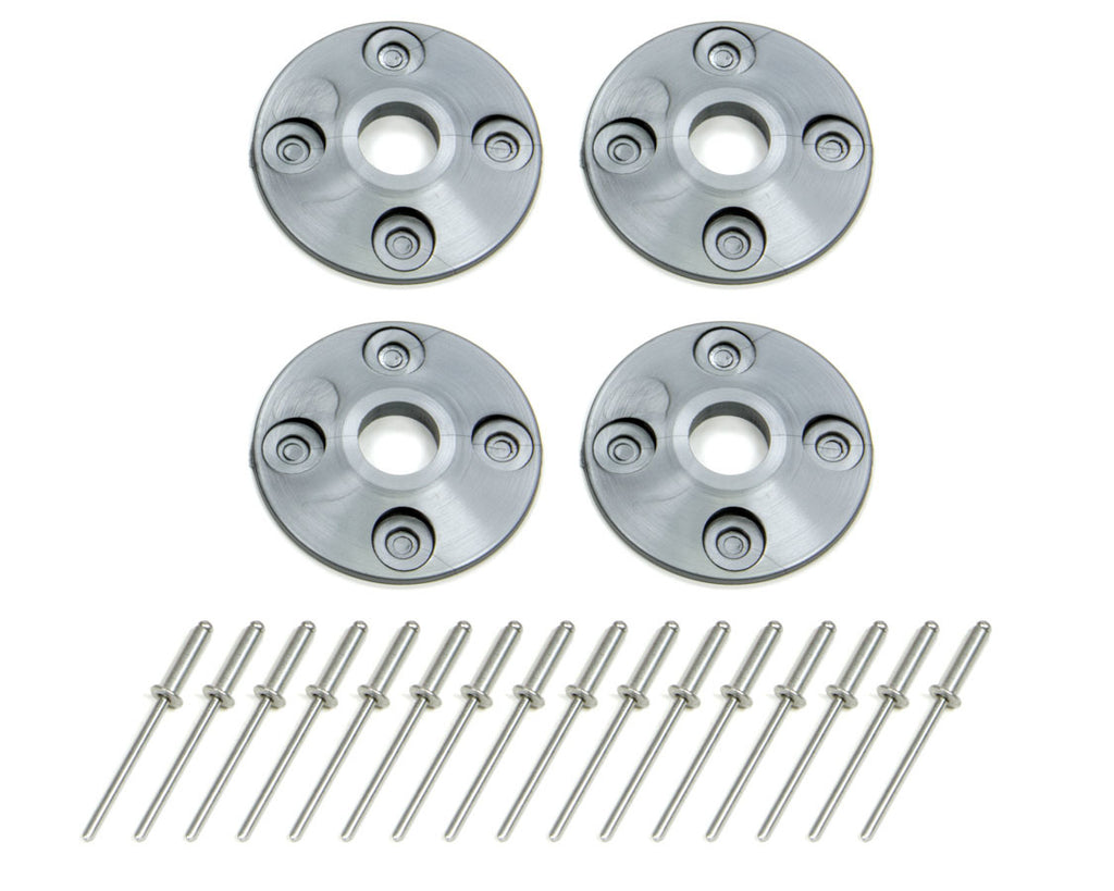 DOMINATOR RACE PRODUCTS 1202-SIL Scuff Plate Plastic 4pk Silver