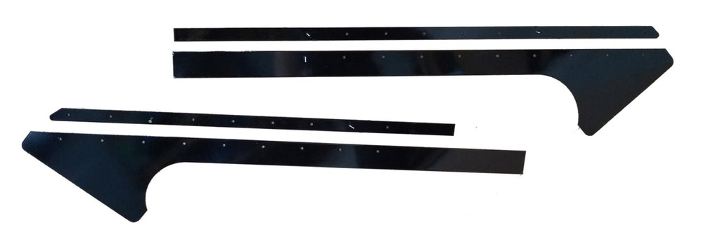 DOMINATOR RACE PRODUCTS 810-AL-BK Pillar Post Alum Black Pair Late Model