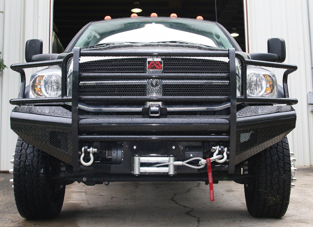 Fab Fours DR03-S1060-1 Black Steel Front Ranch Bumper for Select Dodge Ram 2500, Dodge Ram
